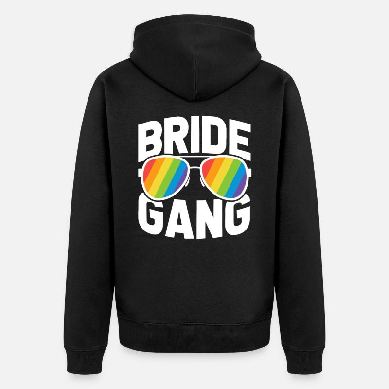 Braut Homo Ehe - Unisex Premium Bio Zip Hoodie - Schwarz