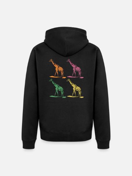 Giraffe giraffes - Unisex Premium Organic Zip Hoodie - black