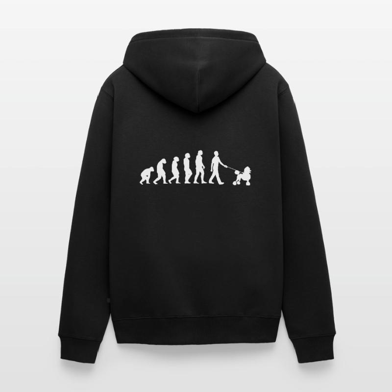 Evolution Pudel Unisex Premium Bio Zip Hoodie