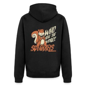Animaux écureuil - Veste à capuche bio Premium Unisexe - noir - Dos - Nico (187cm)
