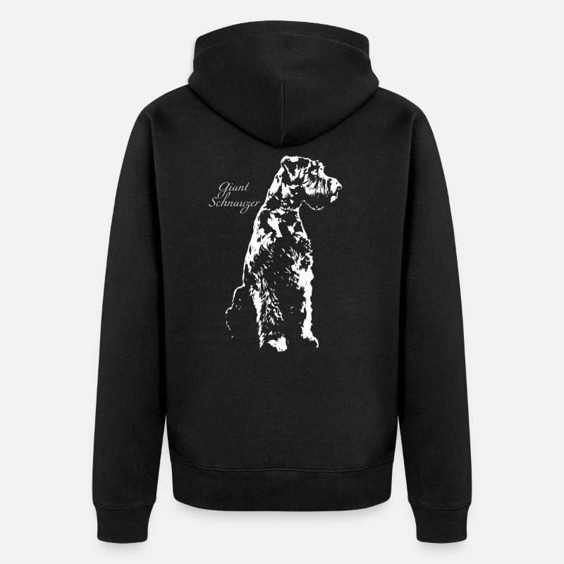 Grand schnauzer - Veste à capuche bio Premium Unisexe - noir
