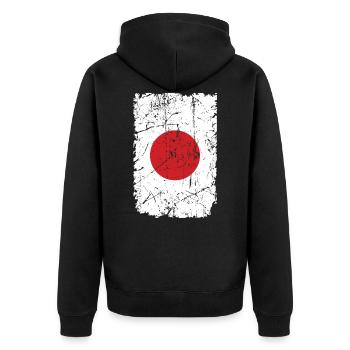Japon - Veste à capuche bio Premium Unisexe - noir - Dos - Nico (187cm)