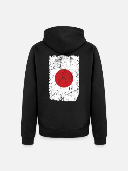Japan - Unisex Premium Organic Zip Hoodie - black