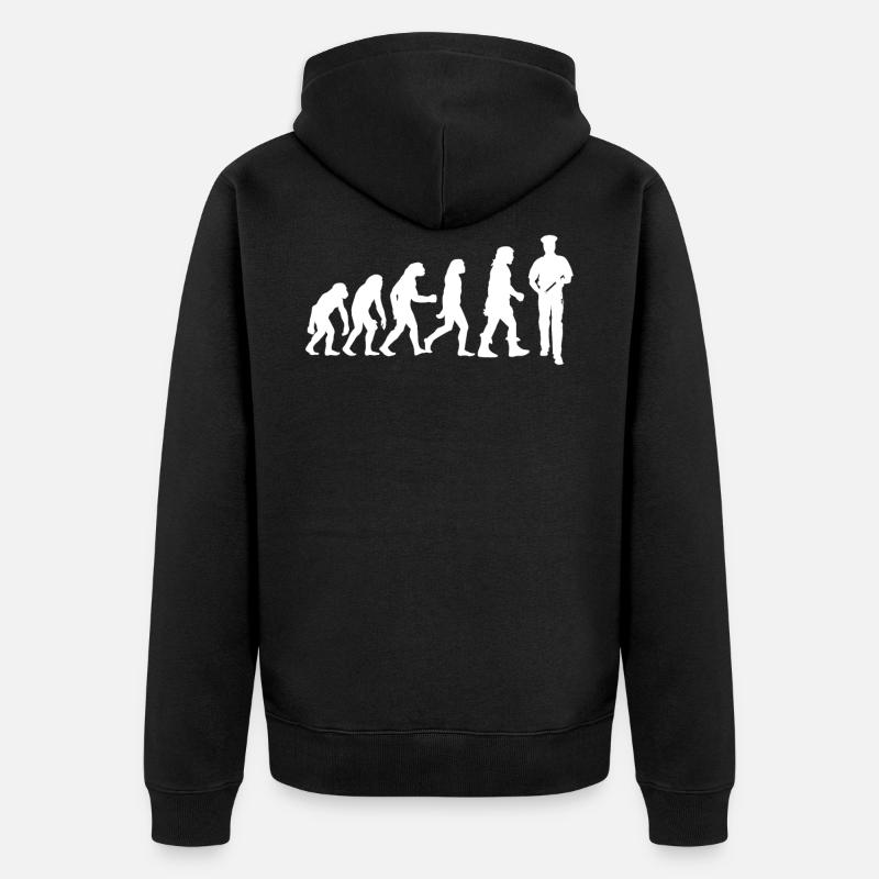 Polizei - Unisex Premium Bio Zip Hoodie - Schwarz