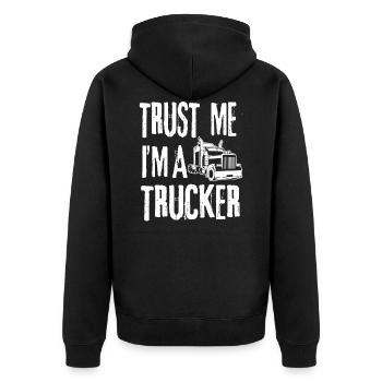 Camion camion chauffeur chauffeur de voiture cadeau sort drôle - Veste à capuche bio Premium Unisexe - noir - Dos - Nico (187cm)