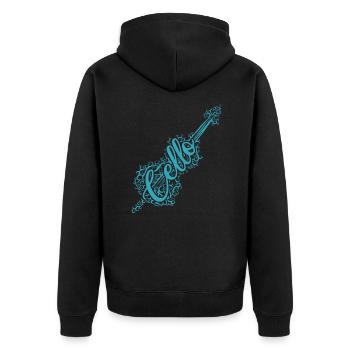 Orchestre de violoncelle - Veste à capuche bio Premium Unisexe - noir - Dos - Nico (187cm)