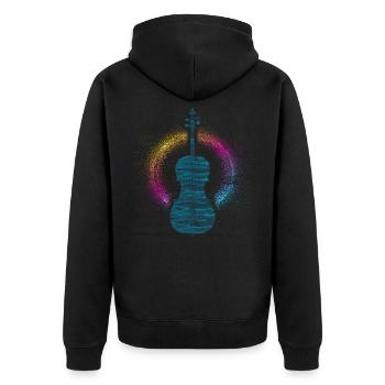 violoncelle - Veste à capuche bio Premium Unisexe - noir - Dos - Nico (187cm)
