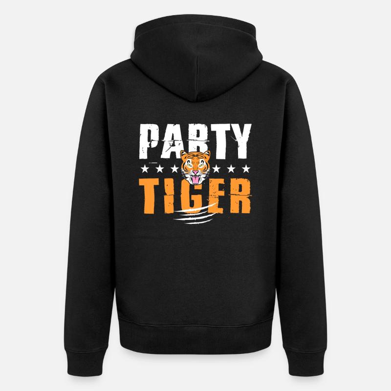 Tigre - Veste à capuche bio Premium Unisexe - noir