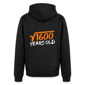 40th birthday - Unisex Premium Organic Zip Hoodie - black - Back - Nico (187cm)
