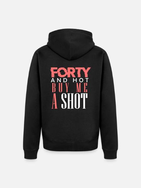 40th birthday - Unisex Premium Organic Zip Hoodie - black