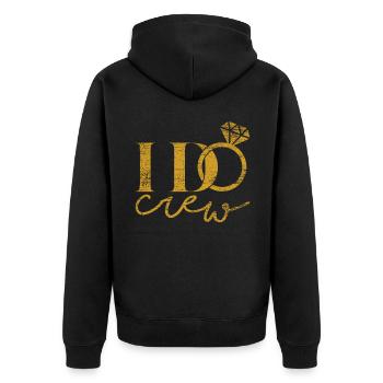 Wedding marriage proposal - Unisex Premium Organic Zip Hoodie - black - Back - Nico (187cm)