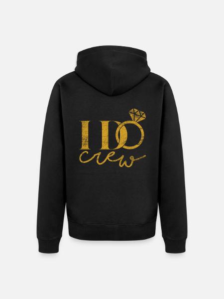 Wedding marriage proposal - Unisex Premium Organic Zip Hoodie - black