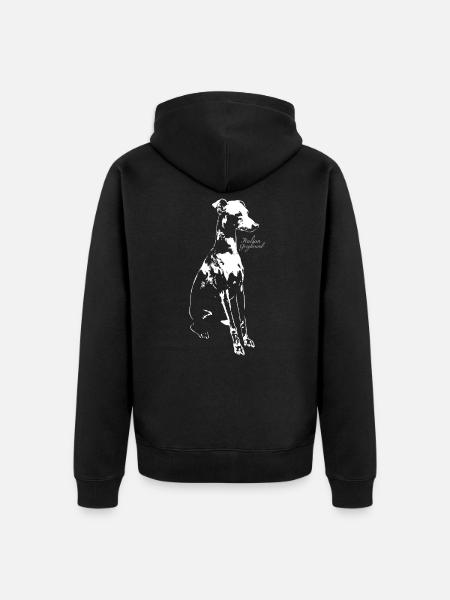Italienischer Windhund - Unisex Premium Bio Zip Hoodie - Schwarz