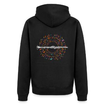 Musique clarinette - Veste à capuche bio Premium Unisexe - noir - Dos - Nico (187cm)
