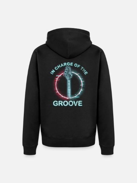 Musique de guitare basse - Veste à capuche bio Premium Unisexe - noir