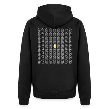 Lots of beers and a craft beer - Unisex Premium Organic Zip Hoodie - black - Back - Nico (187cm)