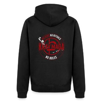 Concours de Krav Maga - Veste à capuche bio Premium Unisexe - noir - Dos - Nico (187cm)