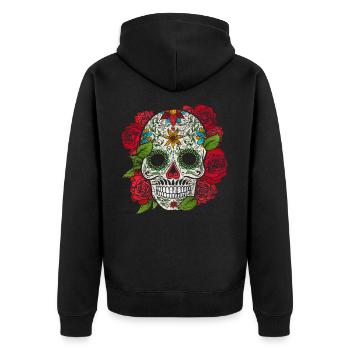 Mexico culture - Unisex Premium Organic Zip Hoodie - black - Back - Nico (187cm)