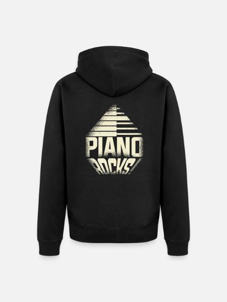 Klavier - Unisex Premium Bio Zip Hoodie - Schwarz
