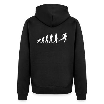 Football américain - Veste à capuche bio Premium Unisexe - noir - Dos - Nico (187cm)