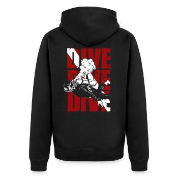 Plongée - Veste à capuche bio Premium Unisexe - noir - Dos - Nico (187cm)