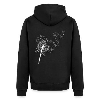 Violine Pissenlit - Veste à capuche bio Premium Unisexe - noir - Dos - Nico (187cm)