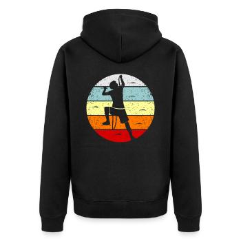 Klettern Bergsteigen Bouldern Geschenk Bergsteiger - Veste à capuche bio Premium Unisexe - noir - Dos - Nico (187cm)