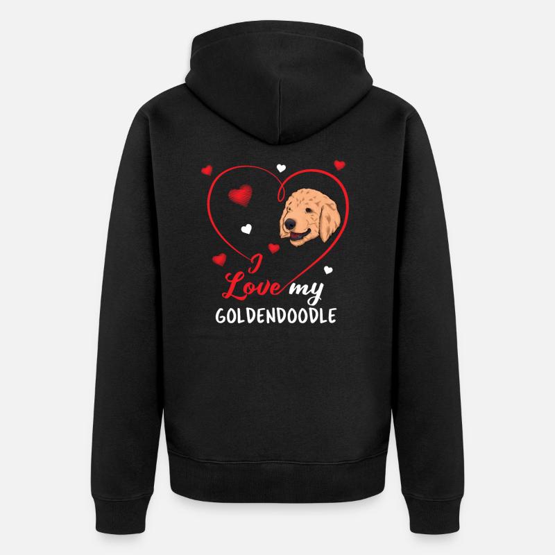 Goldendoodle - Unisex Premium Bio Zip Hoodie - Schwarz