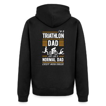 Triathlon Triathlet Geschenk Geschenkidee - Veste à capuche bio Premium Unisexe - noir - Dos - Nico (187cm)