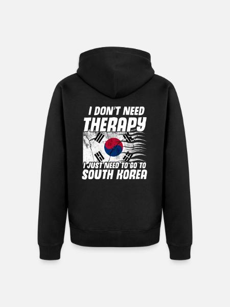 Korea - Veste à capuche bio Premium Unisexe - noir