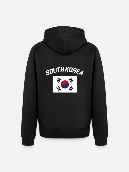 Korea - Veste à capuche bio Premium Unisexe - noir