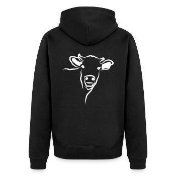 Ferme de vache - Veste à capuche bio Premium Unisexe - noir - Dos - Nico (187cm)