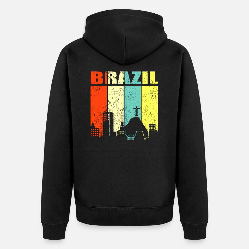 Brésil - Veste à capuche bio Premium Unisexe - noir