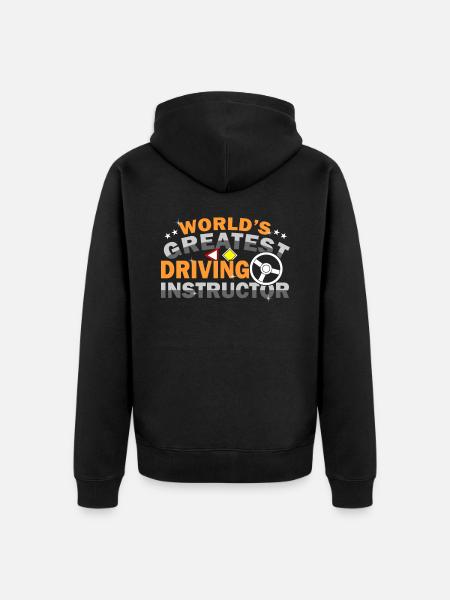 driving instructor - Unisex Premium Organic Zip Hoodie - black