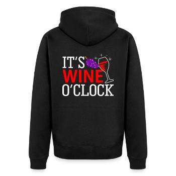 Wine Drink Wine Gift Alcohol Mom - Unisex Premium Organic Zip Hoodie - black - Back - Nico (187cm)
