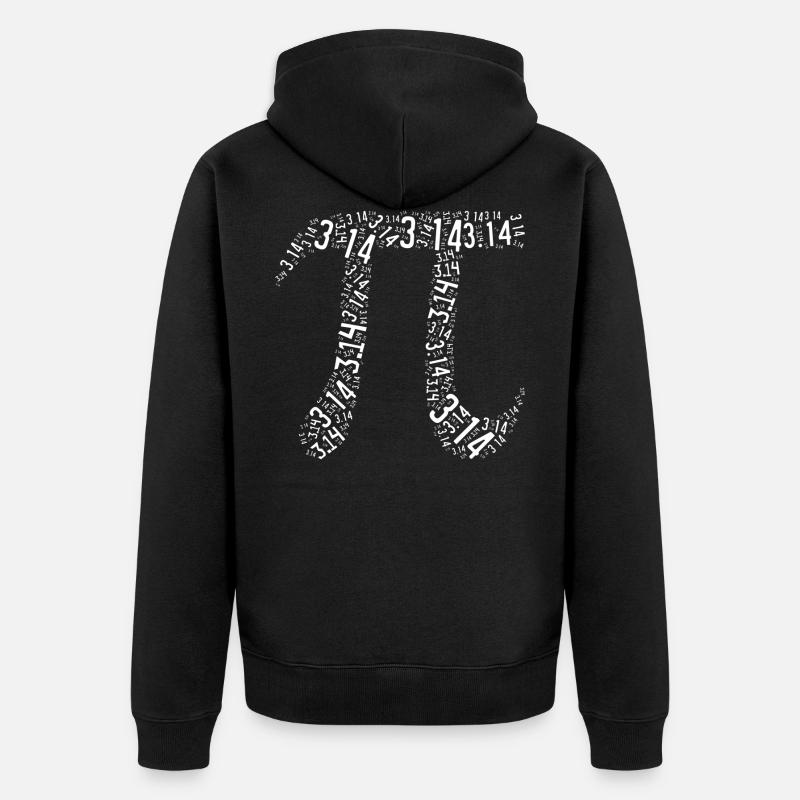 Pi Symbol - Unisex Premium Bio Zip Hoodie - Schwarz