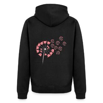 Pissenlit de porc - Veste à capuche bio Premium Unisexe - noir - Dos - Nico (187cm)