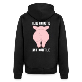 Porc - Veste à capuche bio Premium Unisexe - noir - Dos - Nico (187cm)