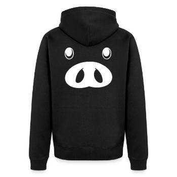 Porc - Veste à capuche bio Premium Unisexe - noir - Dos - Nico (187cm)