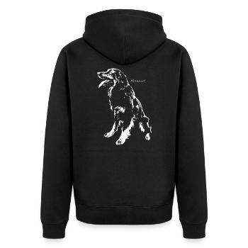Hovawart - Veste à capuche bio Premium Unisexe - noir - Dos - Nico (187cm)