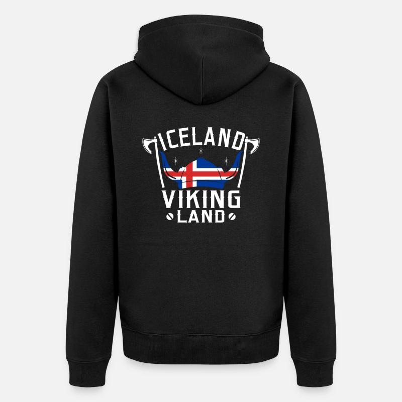 Islande - Veste à capuche bio Premium Unisexe - noir