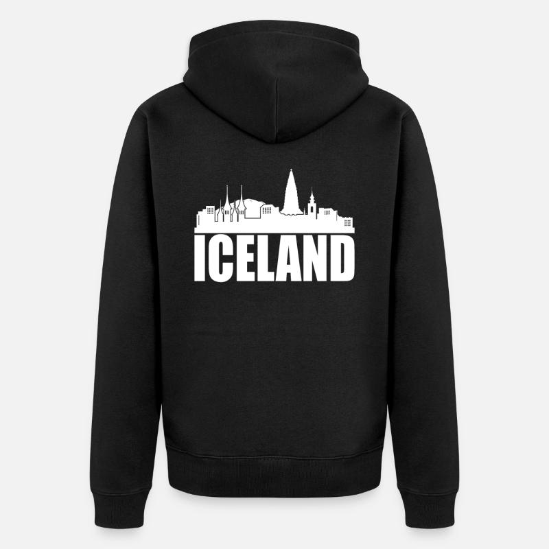 Islande - Veste à capuche bio Premium Unisexe - noir