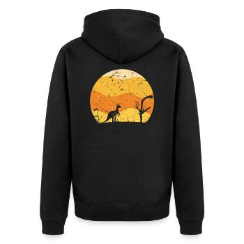 kangourou - Veste à capuche bio Premium Unisexe - noir - Dos - Nico (187cm)