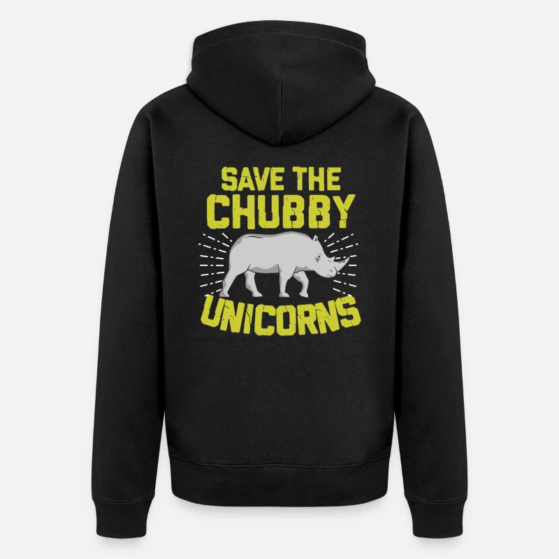 rhinocéros - Veste à capuche bio Premium Unisexe - noir