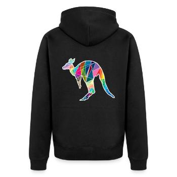 Kangourou sautillant - Veste à capuche bio Premium Unisexe - noir - Dos - Nico (187cm)