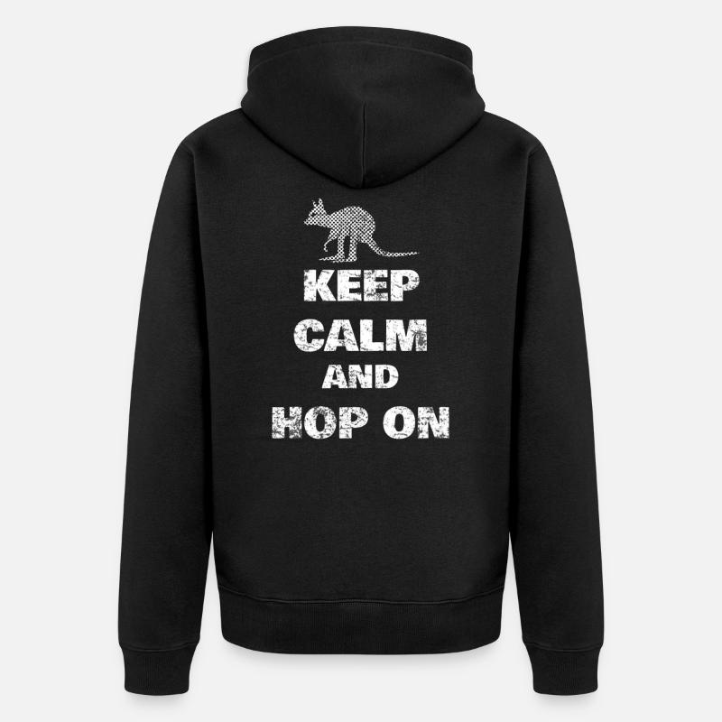 kangourou - Veste à capuche bio Premium Unisexe - noir