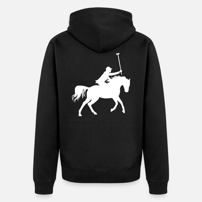 Polo - Unisex Premium Bio Zip Hoodie - Schwarz