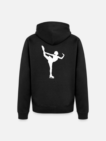 Ice skater - Unisex Premium Organic Zip Hoodie - black
