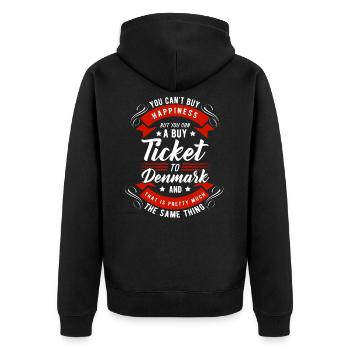 Danemark - Veste à capuche bio Premium Unisexe - noir - Dos - Nico (187cm)