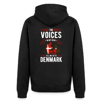 Danemark Danois Cadeau danois Copenhague - Veste à capuche bio Premium Unisexe - noir - Dos - Nico (187cm)